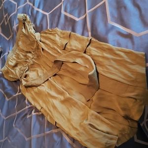 Size 18 silk strapless army green jumper.